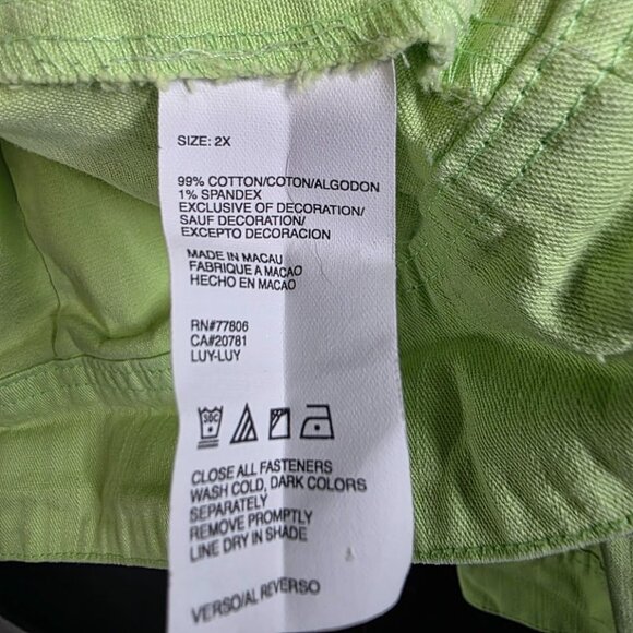 Vintage Tommy Hilfiger Jacket Womens Plus 2X Green Y2K Trucker Jean Jacket Styl - Picture 7 of 8